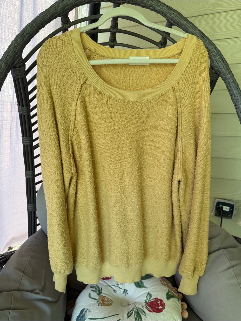 Everyday Scoop Neck Sweater in Mustard Yellow